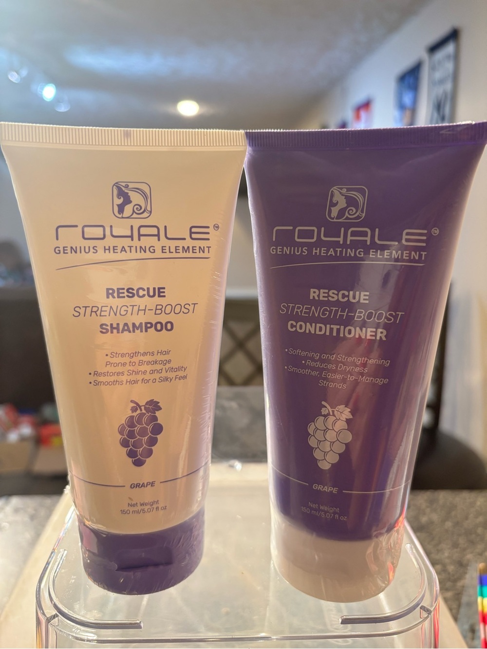 Rescue Strength-Boost Shampoo and Conditioner Set — Grape (Purple)